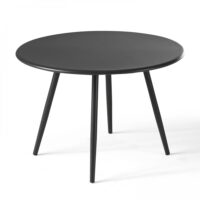 Table basse ronde en métal grise-Métal-Gris-Oviala