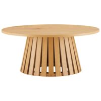 Table basse ronde style scandinave 80cm--Marron-Happy Garden