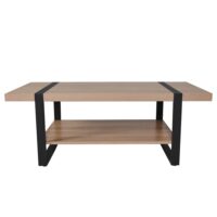 Table basse stratifiés métal naturel et noir-Métal-Beige-Weber industries
