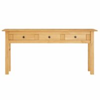 Table console 3 tiroirs en bois massif