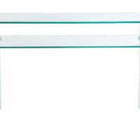 Table console verre trempé transparent-Verre-Transparent-vente-unique.com