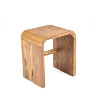 Table d’appoint bois de teck marron 40x30x45cm-Teck-Beige-Bazar Bizar