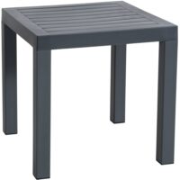Table d'appoint d'extérieur en plastique Gris foncé-Plastique-Gris-CLP