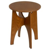 Table d'appoint design bois 40x40x50cm-Bois-Marron-Unimasa