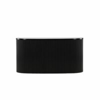 Table d'appoint en bois de couleur noire-Bois-Noir-Venture Home