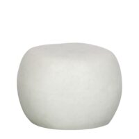 Table d'appoint en fibre de terre cuite aspect béton-Terre Cuite-Blanc-vtwonen