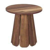 Table d'appoint en mdf aspect noyer--Marron-Altobuy