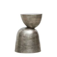Table d'appoint en métal argent-Métal-Argenté-house doctor