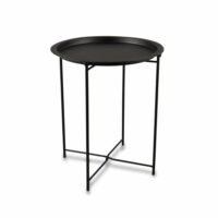 Table d'appoint en métal noir-Métal-Noir-BOITE A DESIGN