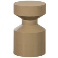 Table d'appoint en métal sable-Métal-Beige-WOOOD
