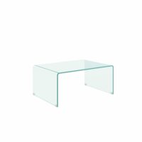 Table d'appoint en verre courbe 80x45x35 cm-Verre-Transparent-Itamoby