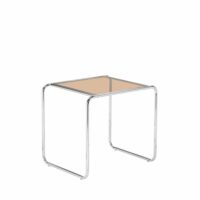 Table d'appoint en verre pieds chrome - verre ambré-Verre-Transparent-Drawer