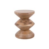 Table d'appoint fer naturel 35x35x46cm--Marron-Leitmotiv