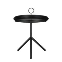 Table d'appoint noir fer h40xl30.5xl30.5cm--Noir-Mica Decorations