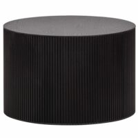 Table d'appoint ronde bois de pin et mdf noir 40x60x60 cm-Bois de Pin-Noir-WOOOD