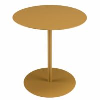 Table d'appoint ronde en acier marron d40--Marron-MACABANE