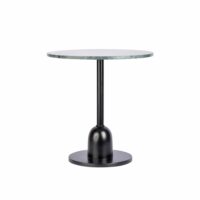 Table d'appoint ronde en marbre gordon 125--Noir-ReCollection