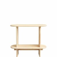 Table d’appoint sapin beige 70 cm-Bois de Pin-Marron-Hannun