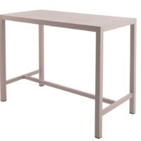 Table de bar 4 personnes  140x70CM en aluminium muscade-Aluminium-Taupe-Essenciel Green
