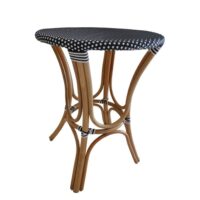 Table de bistro en résine tressée-Résine-Noir-Decoclico
