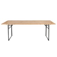 Table de brasserie en bois 220 cm-Bois-Marron-Esschert Design
