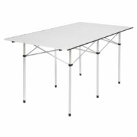 Table de camping pliable en aluminium avec sac de transport gris-Bois de Pin-Gris-Tectake