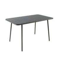 Table de jardin 4 à 6 places 120cm gris foncé--Gris-Concept Usine