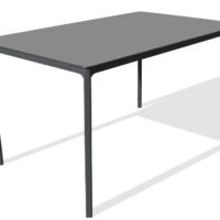 Table de jardin 6 pl en aluminium laqué et peinture epoxy-Aluminium-Noir-Ezpeleta