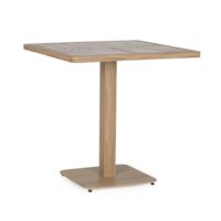 Table de jardin avec plateau en porcelaine décorée-Porcelaine-Multicolore-Konte.Design