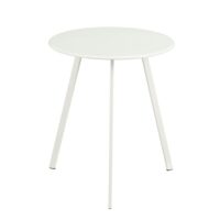 Table de jardin blanc fer h45xl38xl38cm--Blanc-Mica Decorations