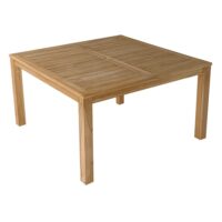 Table de jardin carré en teck-Teck-Marron-Happy Garden