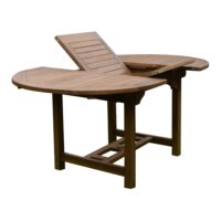 Table de jardin en teck 160/210x100x75cm-Teck-Marron-Maison et Styles