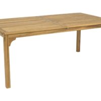 Table de jardin extensible en acacia huilé marron--Marron-Habitat & Jardin
