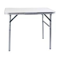Table de jardin gris aluminium h70xl75xl55cm-Aluminium-Gris-No Brand
