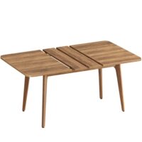 Table de salle à manger plateau extensible design épuré marron miel--Marron-VASAGLE