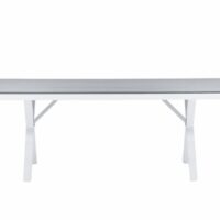 Table de salle à manger rectangulaire grise en aluminium-Aluminium-Gris-Venture Home