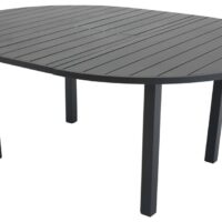 Table de salle à manger ronde noire en aluminium-Aluminium-Noir-ebuy24