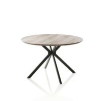 Table en métal et MDF chêne frêne-Métal-Marron-AQA DESIGN
