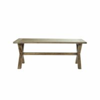 Table en teck recyclé massif 6 pers.-Teck-Beige-BERAH GETAH