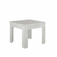 Table extensible 6-8 personnes 90/180 cm effet bois blanc brillant-Bois-Blanc-Whous