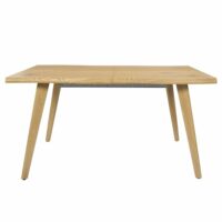 Table extensible avec bords biseautés pour 6 à 8 personnes beige--Beige-The Home Deco Factory