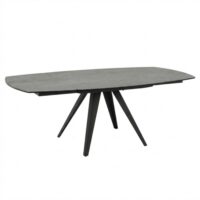 Table extensible ovale 120/180 cm céramique gris béton-Céramique-Gris-Meubletmoi