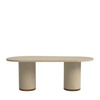 Table extérieure microciment sable 220 cm-Ciment-Beige-Hannun