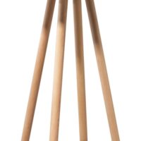 Table haute avec plateau et pieds en bois Nature / Blanc-Bois-Blanc-CLP