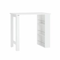 Table haute de bar effet bois blanc-Bois-Blanc-SoBuy