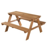 Table pique-nique pour enfants teck-Teck-Marron-roba