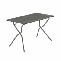 Table pliante en hpl acier gris l68xl110xh73--Gris-LAFUMA MOBILIER