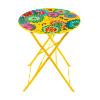 Table pliante  jaune acier 60 x 60 x 71 cm--Jaune-Pylones