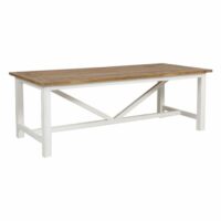 Table rectangulaire en bois blanc-Bois-Blanc-Interior's