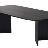 Table repas en bois noir 180 x 89 x 75 cm-Bois-Noir-Habitat & Jardin